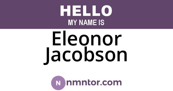 Eleonor Jacobson