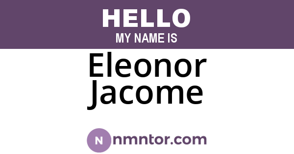 Eleonor Jacome