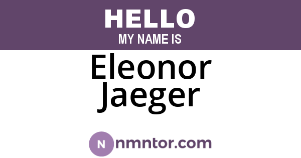 Eleonor Jaeger