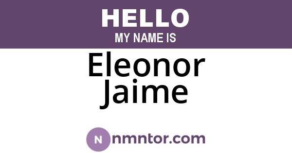 Eleonor Jaime