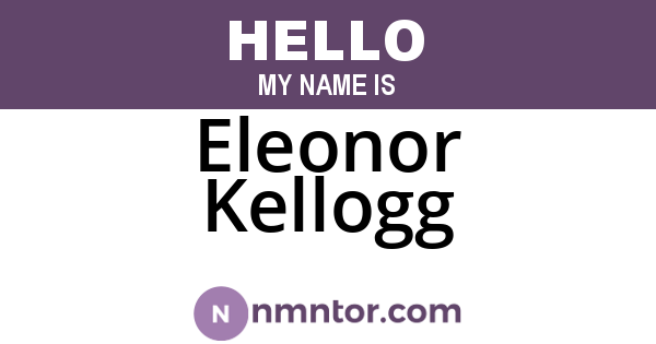 Eleonor Kellogg