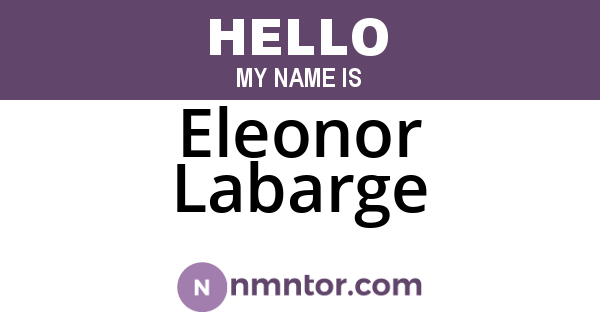 Eleonor Labarge