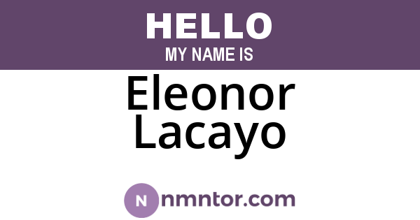 Eleonor Lacayo