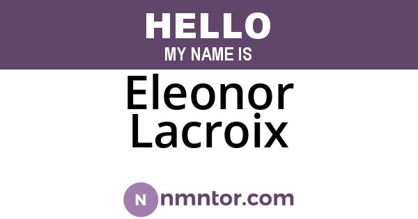 Eleonor Lacroix