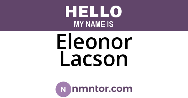 Eleonor Lacson