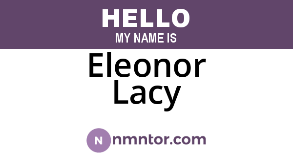 Eleonor Lacy