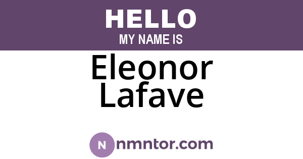 Eleonor Lafave