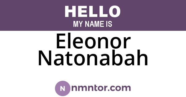 Eleonor Natonabah