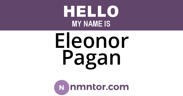 Eleonor Pagan