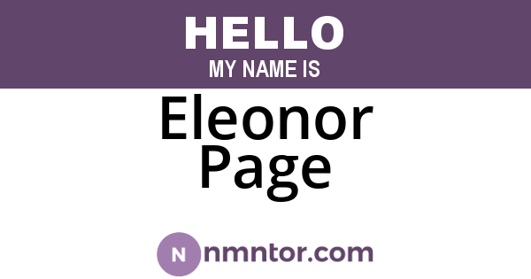 Eleonor Page