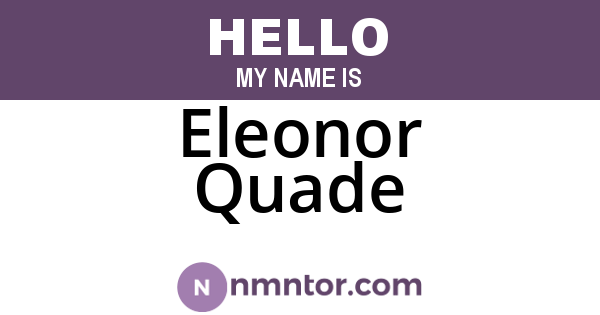Eleonor Quade
