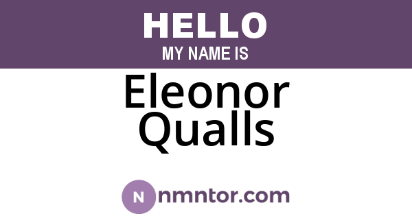Eleonor Qualls