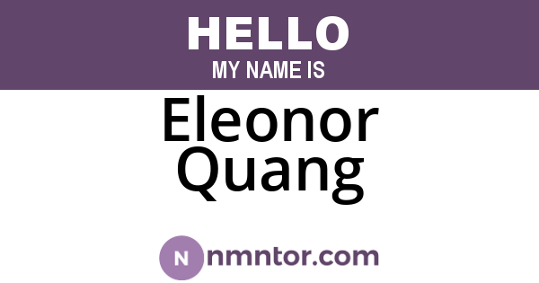 Eleonor Quang