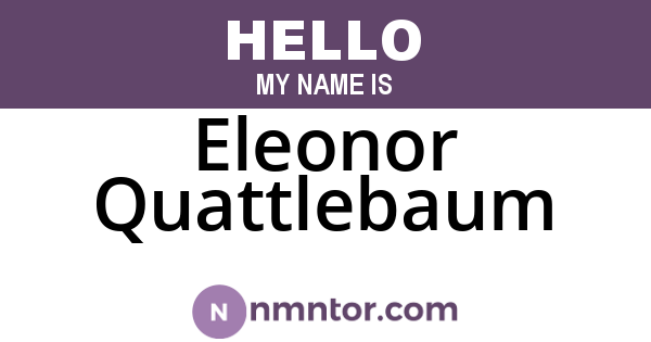 Eleonor Quattlebaum