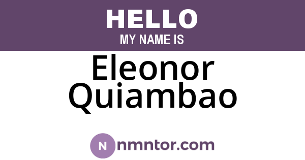 Eleonor Quiambao
