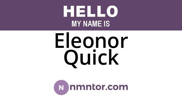 Eleonor Quick