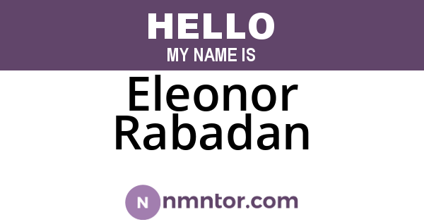Eleonor Rabadan