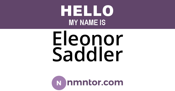Eleonor Saddler