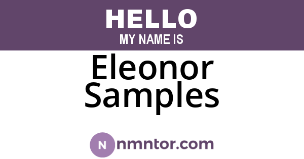 Eleonor Samples