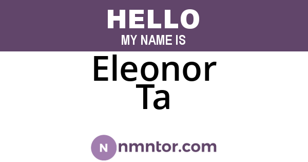 Eleonor Ta
