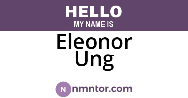 Eleonor Ung