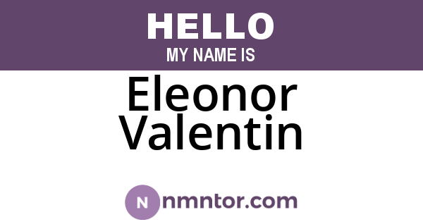 Eleonor Valentin