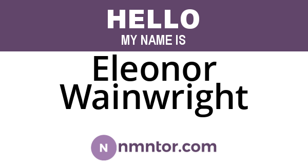 Eleonor Wainwright