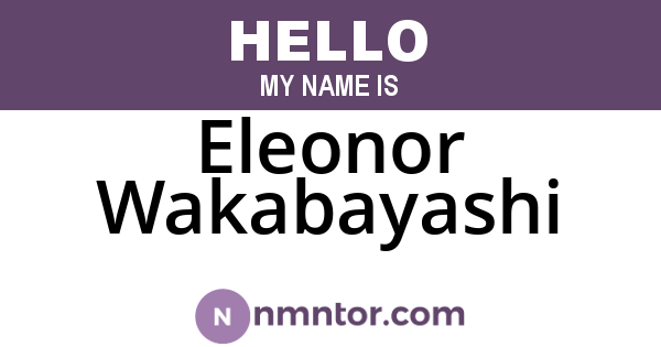 Eleonor Wakabayashi