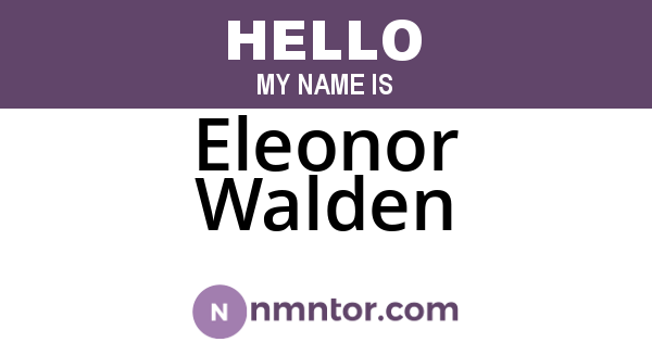 Eleonor Walden