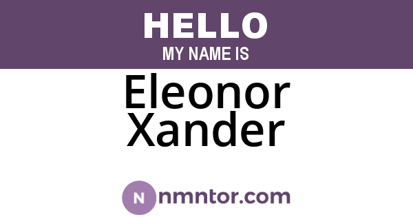 Eleonor Xander