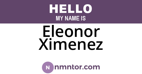 Eleonor Ximenez