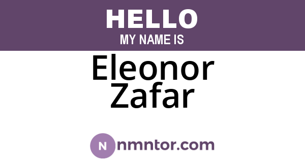 Eleonor Zafar