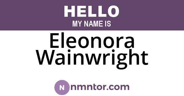 Eleonora Wainwright