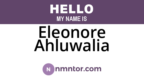 Eleonore Ahluwalia