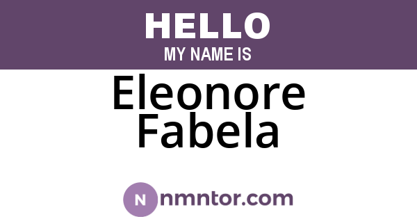 Eleonore Fabela