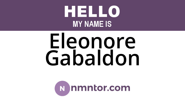 Eleonore Gabaldon