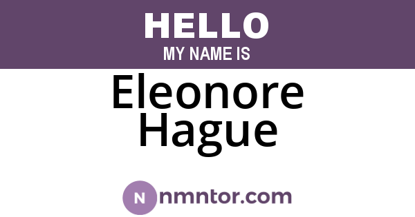 Eleonore Hague
