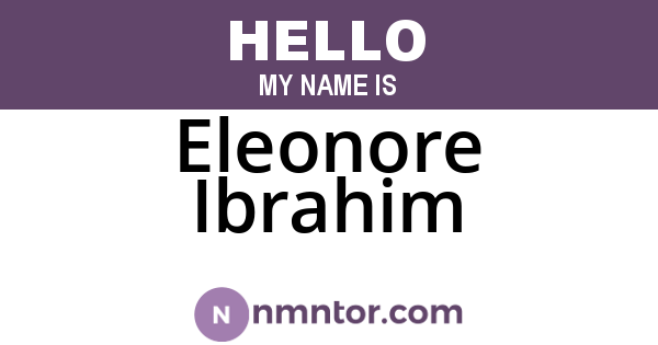 Eleonore Ibrahim