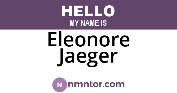 Eleonore Jaeger