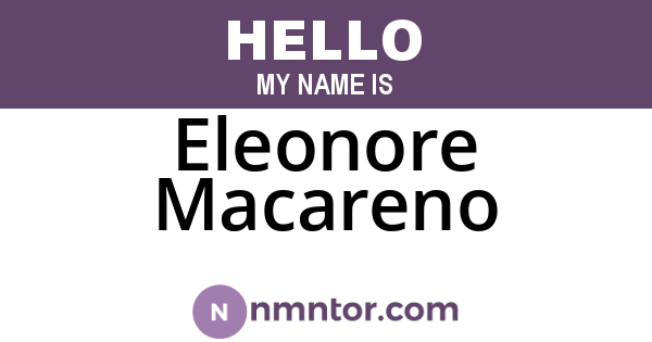 Eleonore Macareno