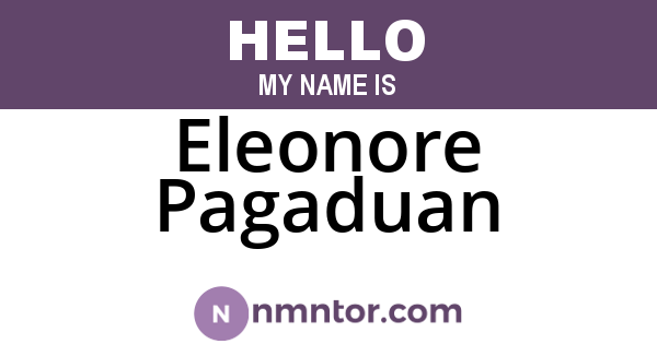 Eleonore Pagaduan