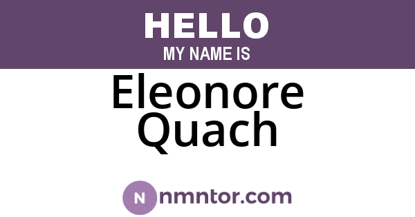 Eleonore Quach