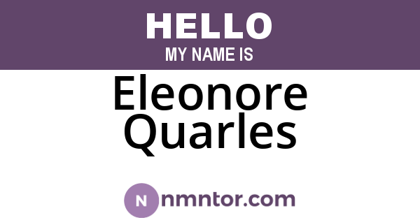 Eleonore Quarles