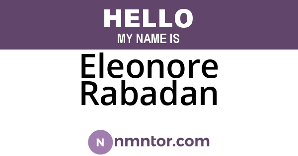 Eleonore Rabadan