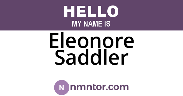 Eleonore Saddler