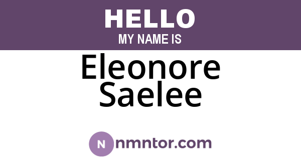 Eleonore Saelee
