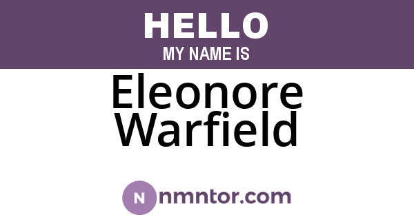 Eleonore Warfield