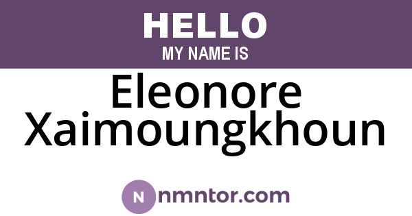 Eleonore Xaimoungkhoun
