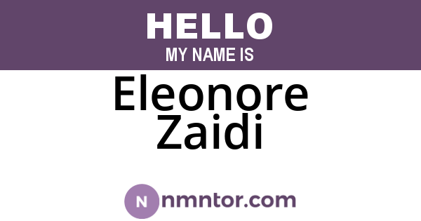Eleonore Zaidi