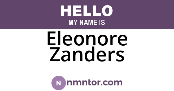 Eleonore Zanders
